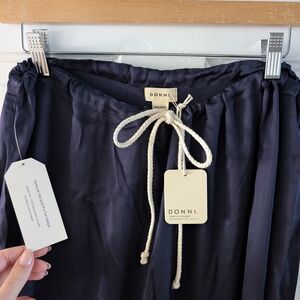 DONNI. Silky Cinch Pant Navy BNWT